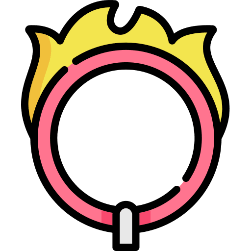 Ring of fire circus fun carnival icon