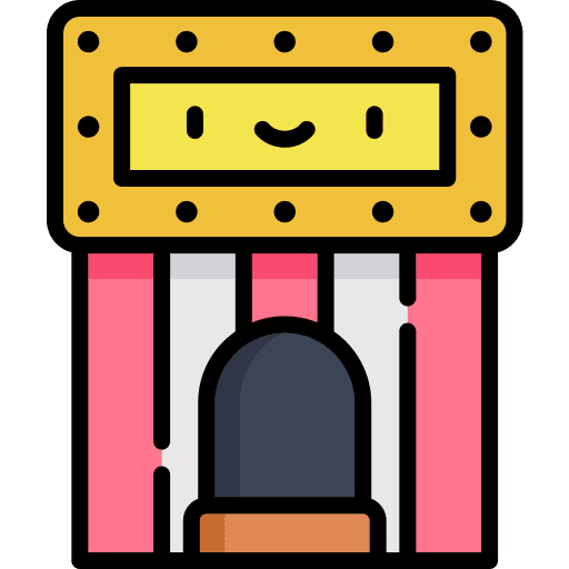 Ticket office amusement park access ticket office icon