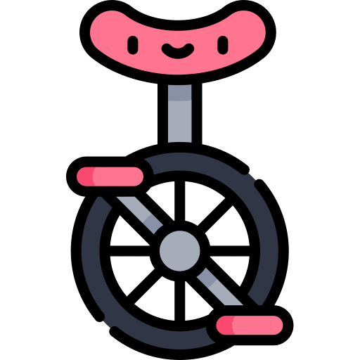 Unicycle fun entertainment transport icon