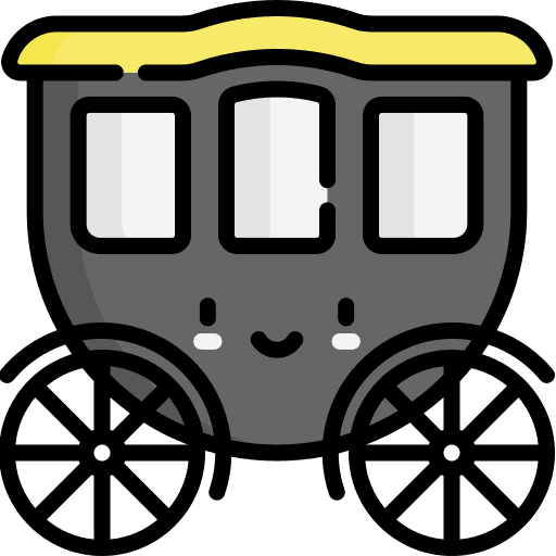 Carriage royal transportation transport icon