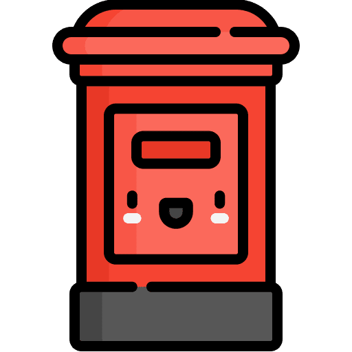 Mailbox england shipping and delivery envelope icon