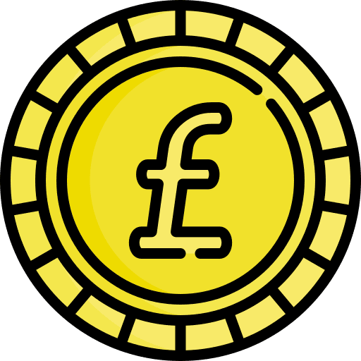 Pound pound currency business icon