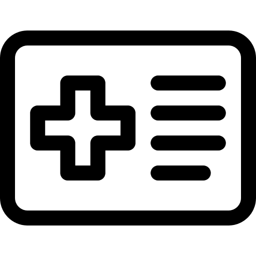 Patient card id card doctor icon