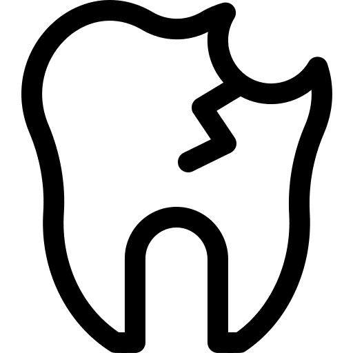 Decayed tooth decay caries icon