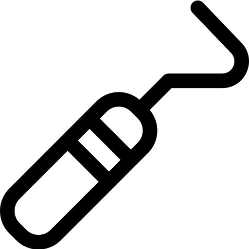 Dental probe tool medical dental icon