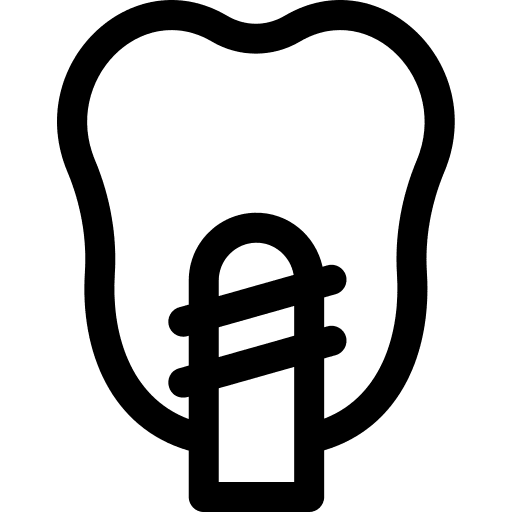 Implant dental smiley odontology icon
