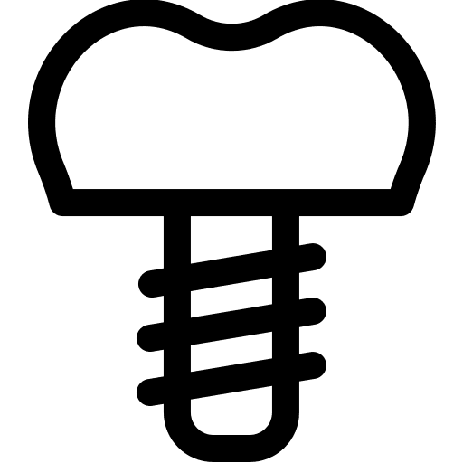 Implant smiley odontology dental icon