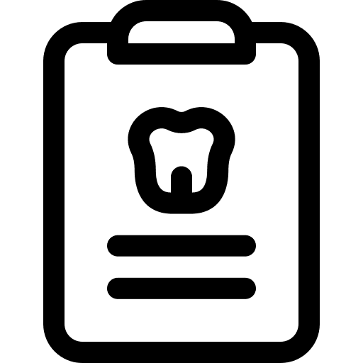 Medical record files and folders dental tooth icon