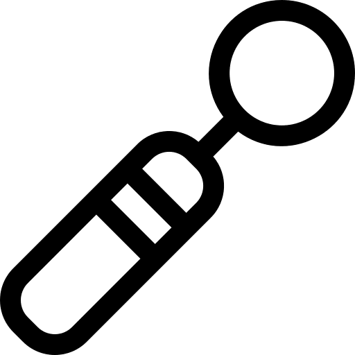 Mirror instrumental mirror dental icon