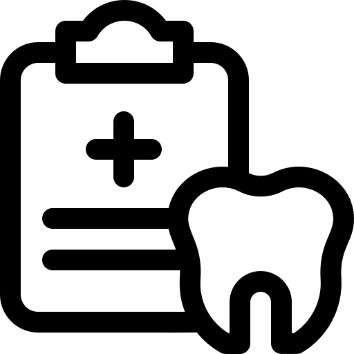 Report medical teeth folder icon