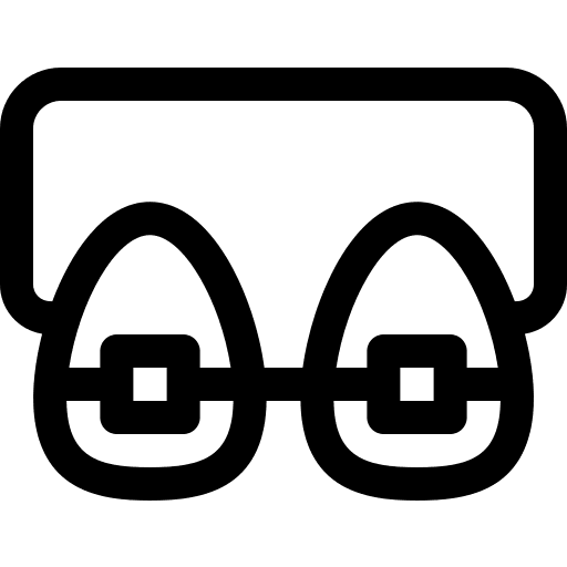 Braces tooth molar dental icon
