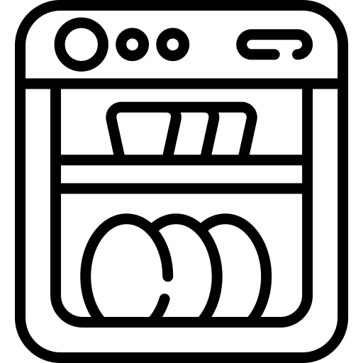 Dishwasher kitchen electric appliances cleaning icon