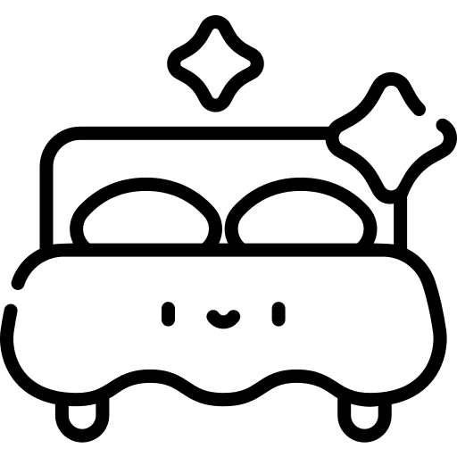 Bed bedroom rest furniture and household icon