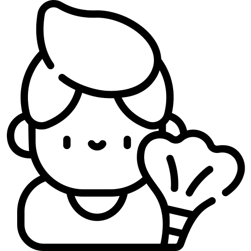 Cleaning ecologism boy cleaning icon