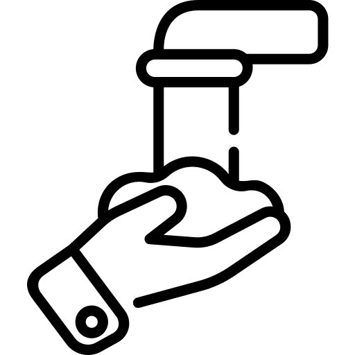 Washing hand wash wiping sanitary icon