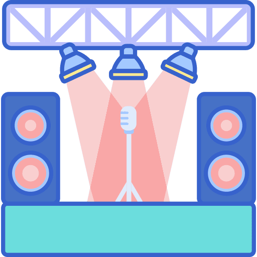 Concert music player illumination entertainment icon