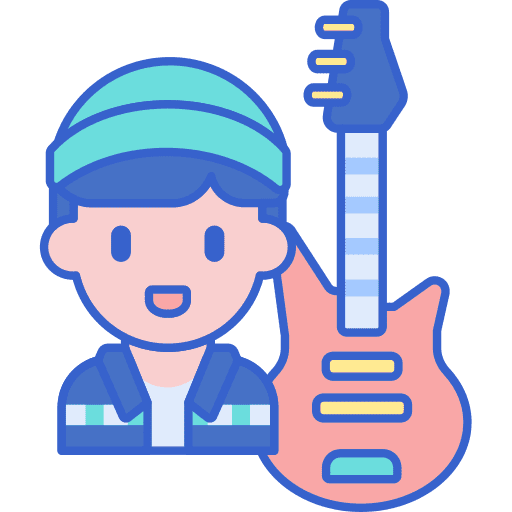 Indie guitar musical user icon