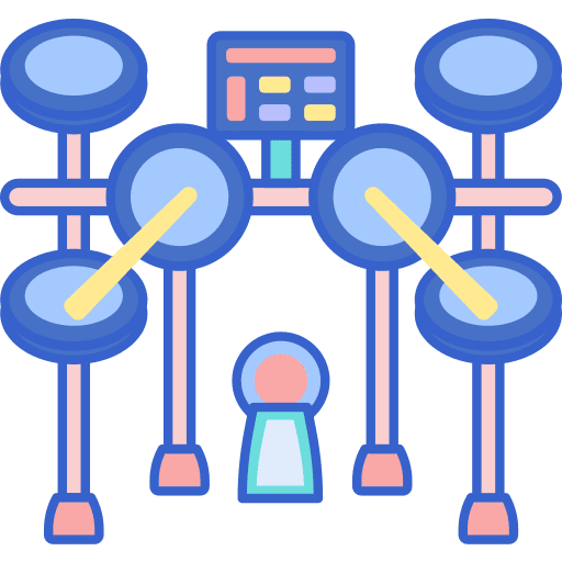 Drum set drum electric music icon