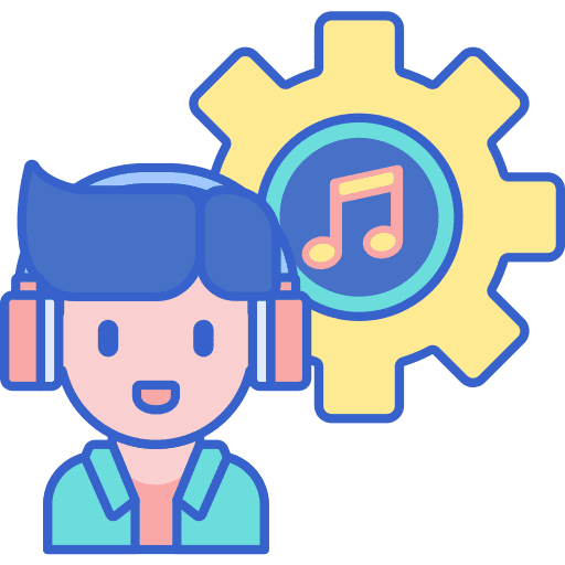 Engineer music and multimedia user profession icon