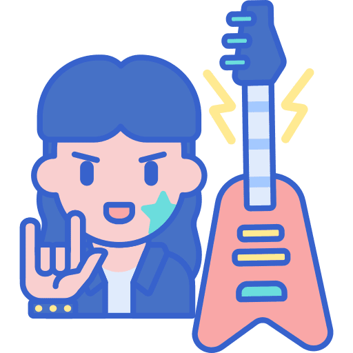 Rock and roll gesture guitar hands and gestures icon