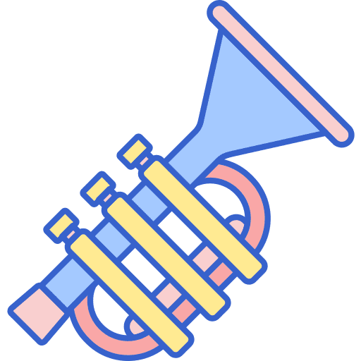 Trumpet music music and multimedia trumpet icon