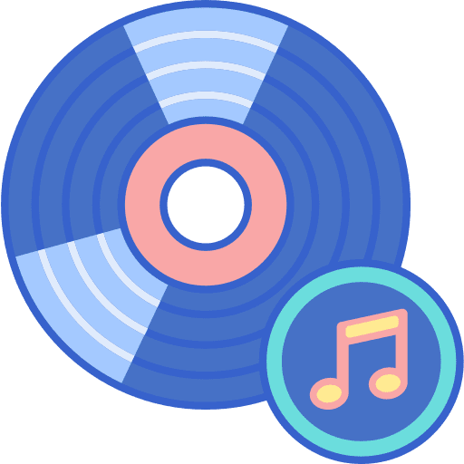 Vinyl record interface vinyl record music and multimedia icon
