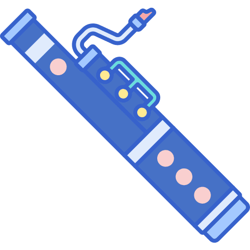 Bassoon orchestra musical instrument icon
