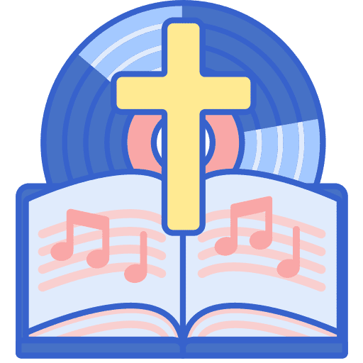 Christian music and multimedia musical christian icon