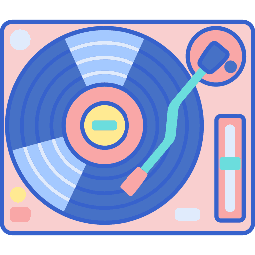 Dj music and multimedia dj turntable icon