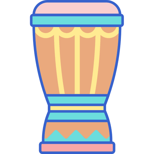Djembe african music music and multimedia icon