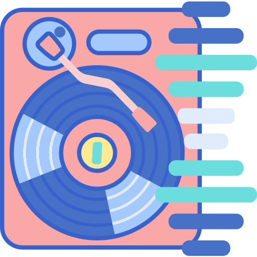 Electronic dance music party music music and multimedia icon