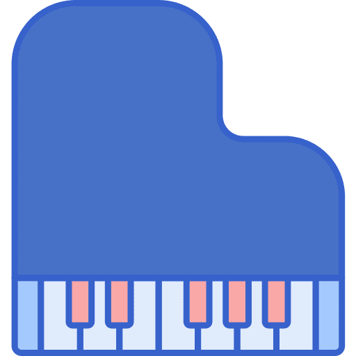 Piano music and multimedia orchestra music icon
