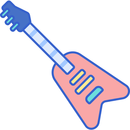 Electric guitar bass guitar orchestra instrument icon