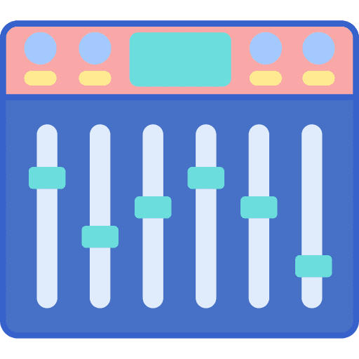 Equalizer multimedia option mixer technology icon