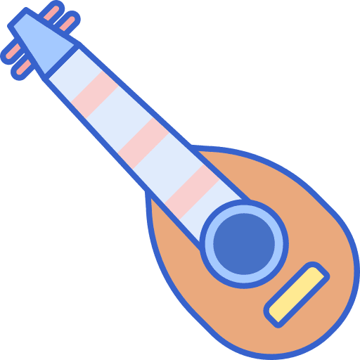 Lute string instrument musical instrument music and multimedia icon