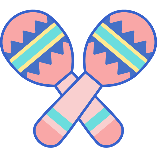 Maracas tropical music and multimedia shaker icon