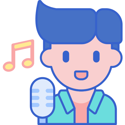 Singer man singer user icon
