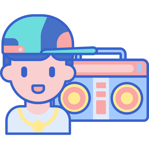 Rap music hip hop movement icon