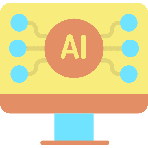 Ai ai science fiction monitor icon