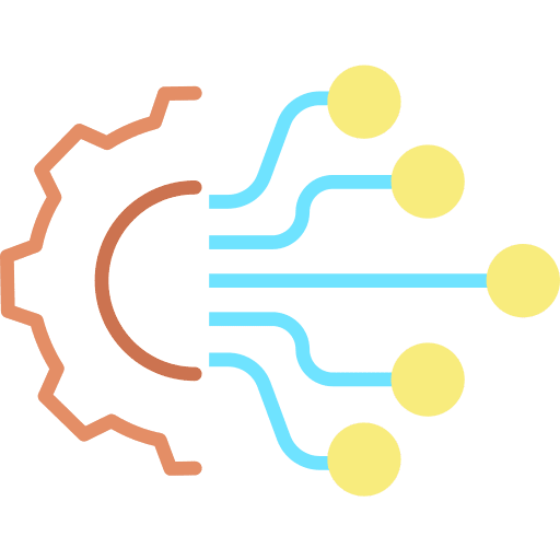Artificial intelligence robotics ui sharing icon