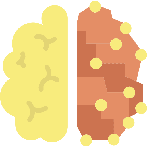 Brain electricity artificial intelligence science fiction icon