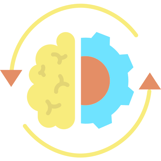 Brain process brain process strategy innovation icon