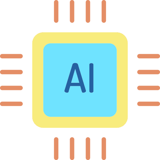 Chip ai electronics artificial intelligence icon