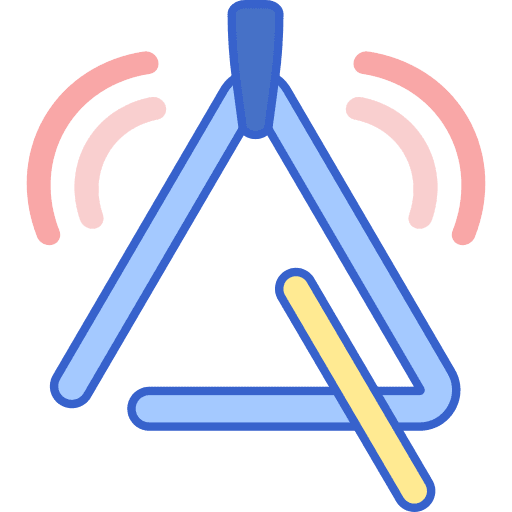 Triangle instrument triangle music and multimedia icon