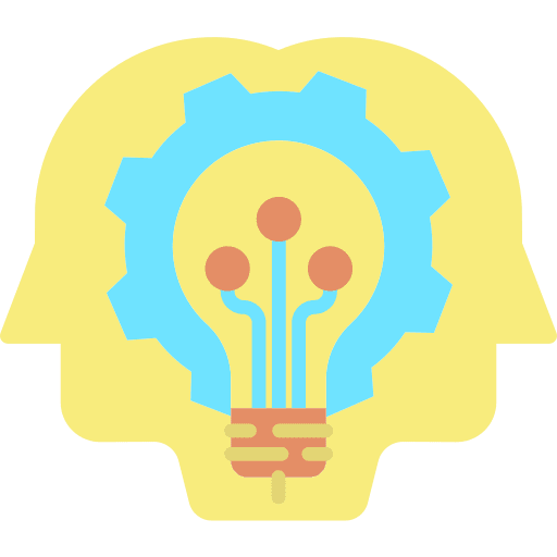 Artificial intelligence computer robotics head icon