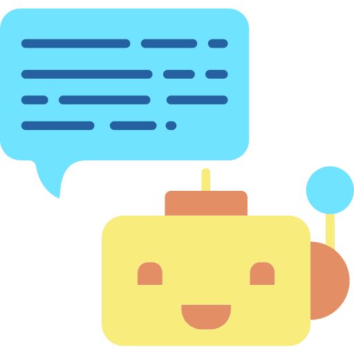 Bot communications support ai icon