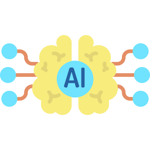 Brain ai brain science fiction icon