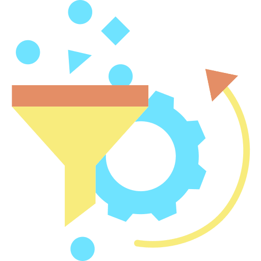 Data settings filter process icon