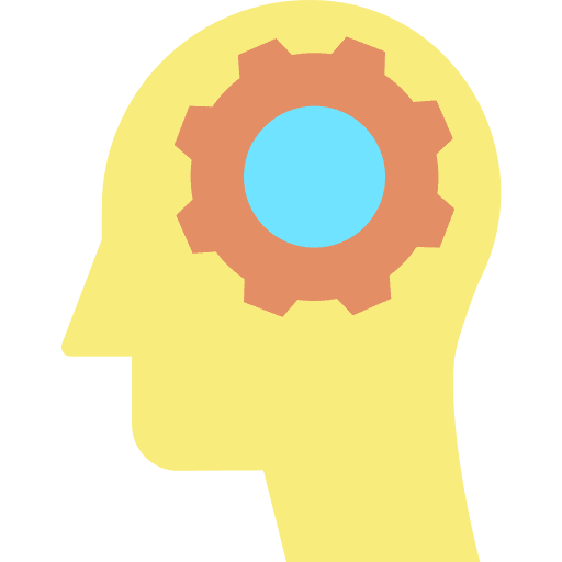 Automation electronics thinking mechanism icon