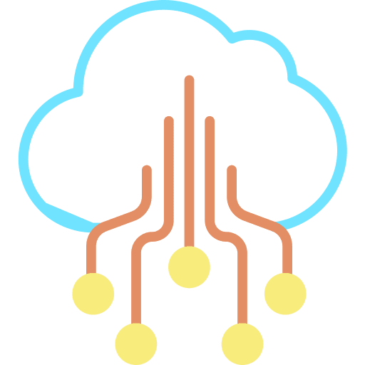 Computing cloud hosting computing cloud multimedia icon